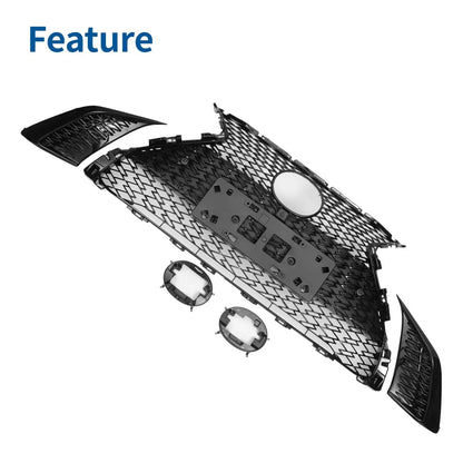Front Hood Bumper Grille for Lexus ES350 2019-2021 Black Facelift F-Sport