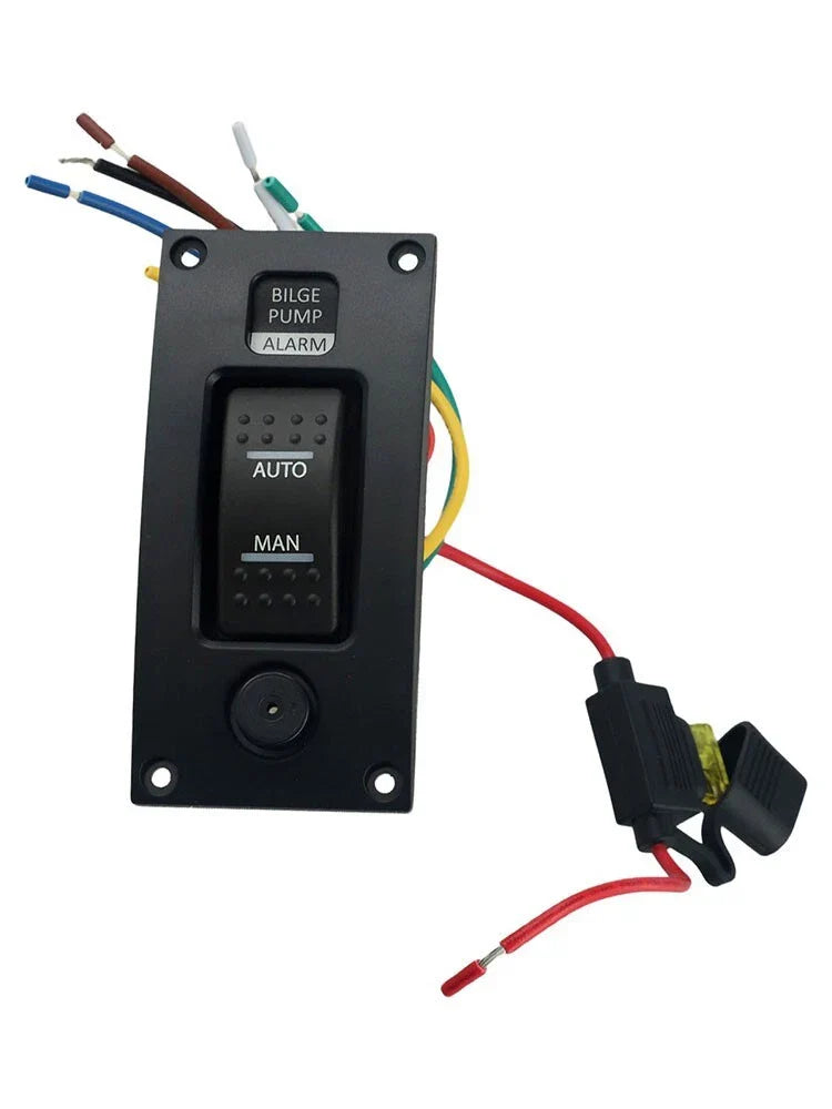 Switch Panel Pump / DC 12V 20A / Curved Waterproof ON-OFF-ON