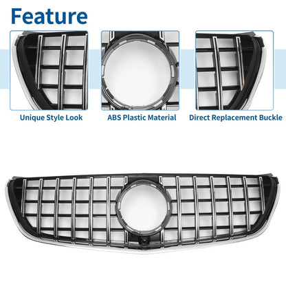 Front Upper Bumper Grille for Mercedes-Benz V-Class W477A (2020-2024) Black