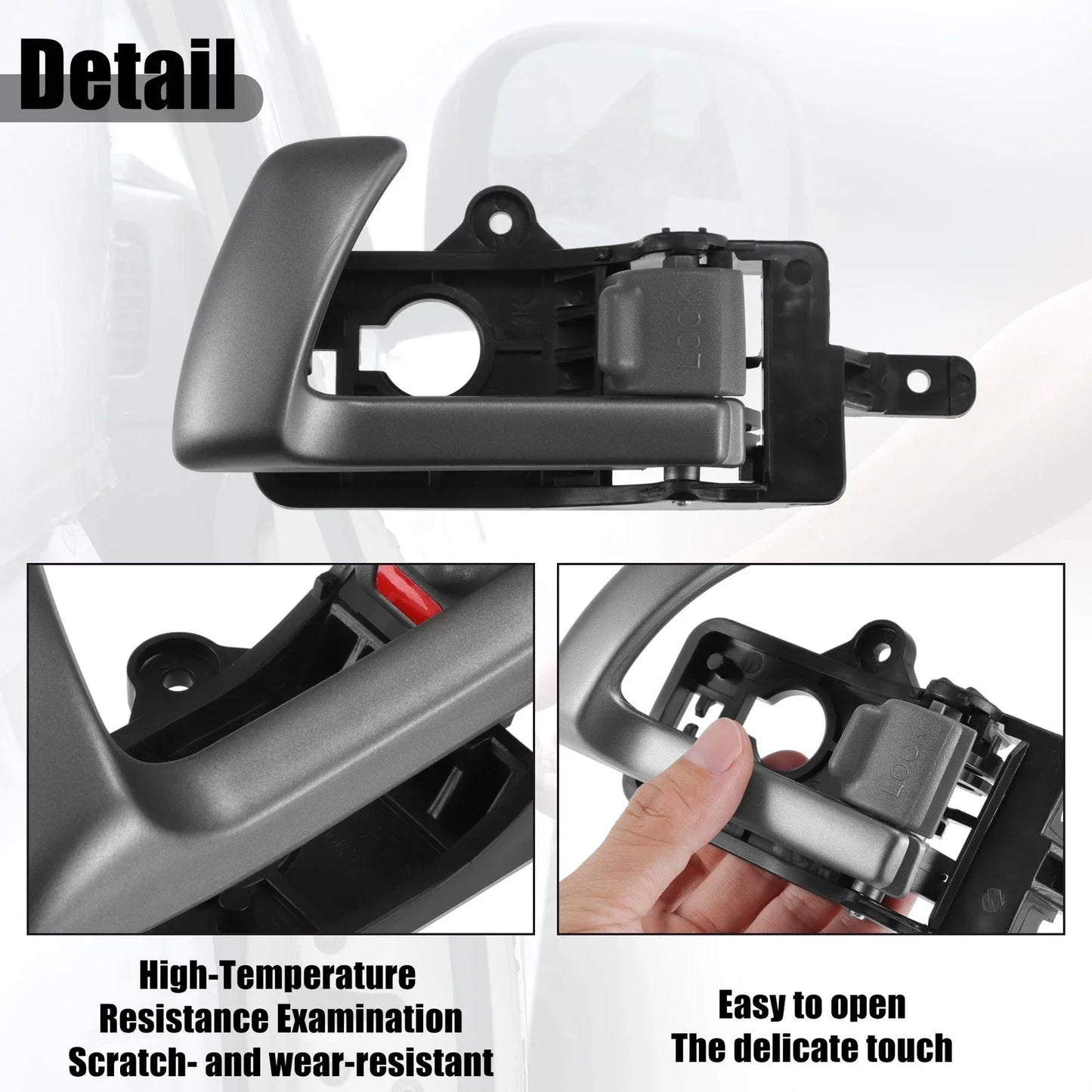 Front Rear Left Interior Door Handle for Hyundai Santa Fe (2007-2012)