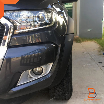 Matte Black Fender Flare Arch for Ford Ranger MK2 PX2 2015-2018 ()