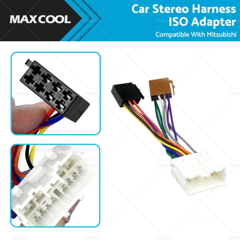 ISO Connector Adapter Wiring Cable for Mitsubishi Car Stereo