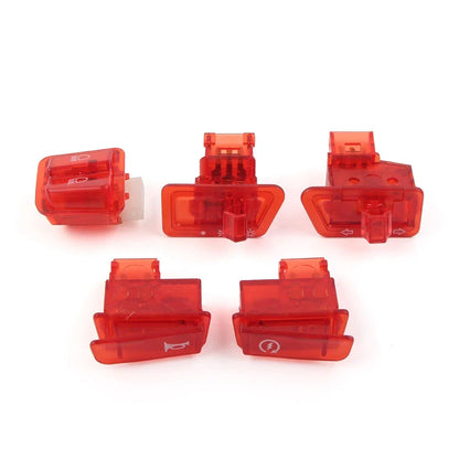 Red Turn Signal Headlight Ignition Horn Switch Cap for GY6 50/125/150cc