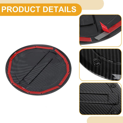 Fuel Tank Door Cap for Dodge Ram 2023-2025 Gas Tank Flap Carbon Fiber Black