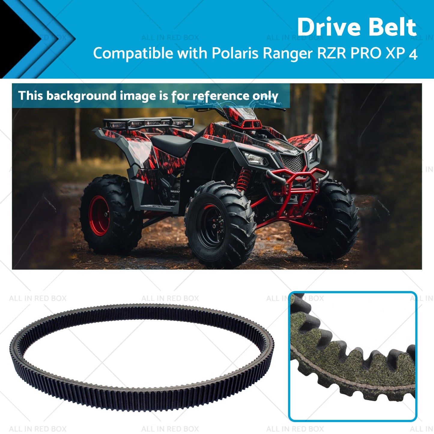 Drive Belt for 2015-2023 RZR PRO XP 4 & Turbo S S 4 (2015-2023)
