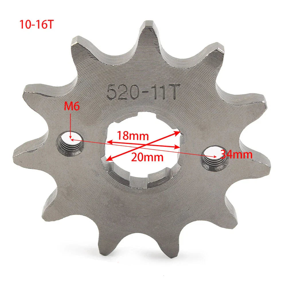 16T Front Sprocket Cog for 125cc-250cc Dirt Pit Bike ATV Go Kart