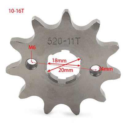 16T Front Sprocket Cog for 125cc-250cc Dirt Pit Bike ATV Go Kart