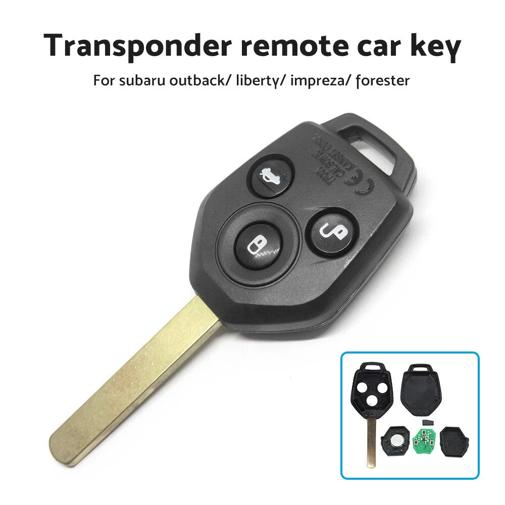 Transponder Remote Car Key for Subaru Outback, Liberty, Impreza, Forester