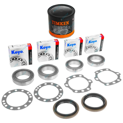 2 Rear Koyo Wheel Bearing Kits + Grease for Landcruiser 80 Series W/Rear Disc