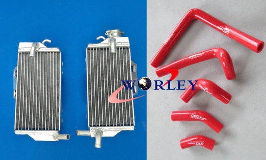 Aluminum Radiator + Red Hose for Honda CR250R CR250 2005-2007