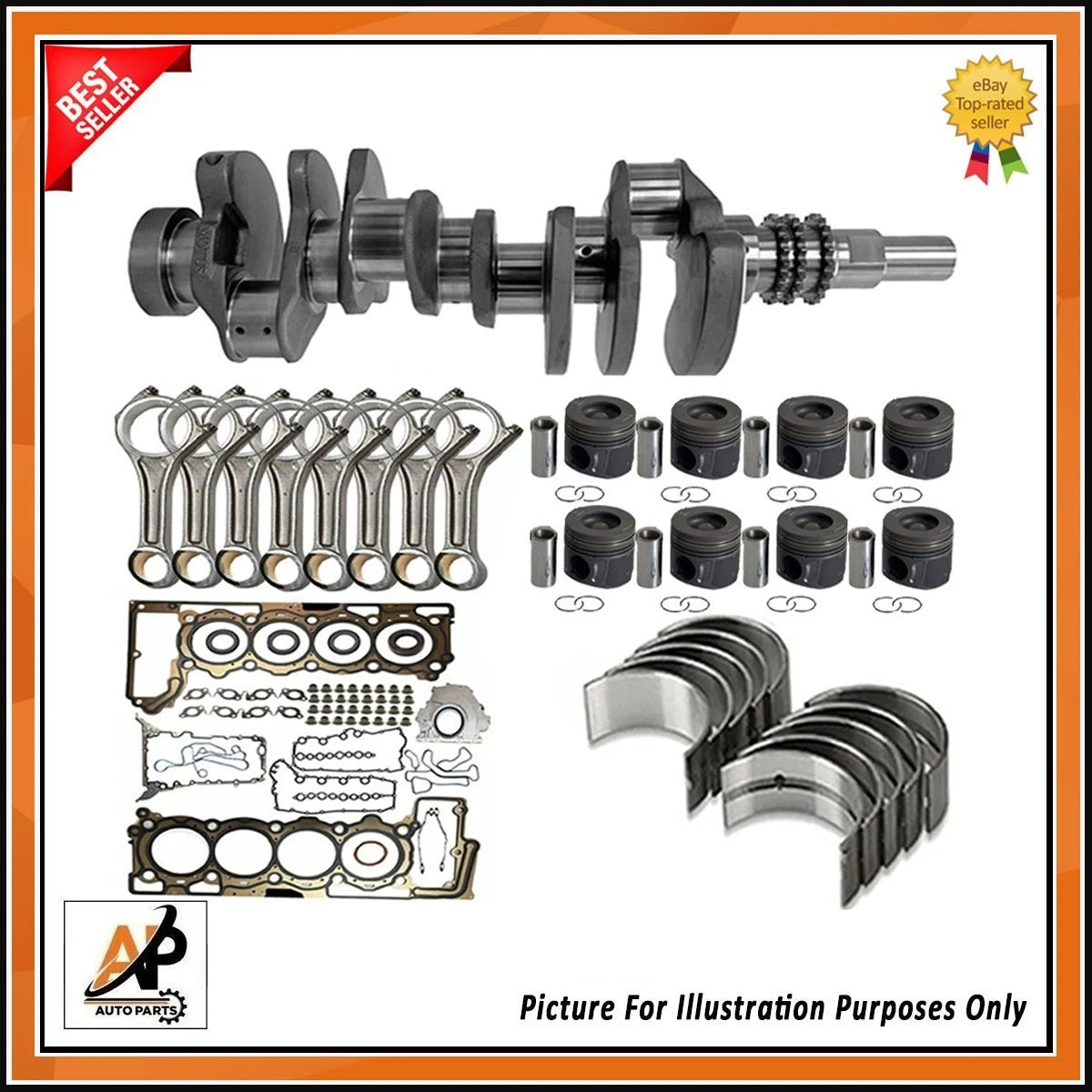 Crankshaft Rebuild Kit for Range Rover 4.4L V8 Diesel Engine (2010–2017)