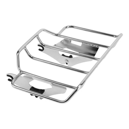 Chrome/Vivid Black Quick Release Luggage Rack for Harley Road Glide (2014-2025)