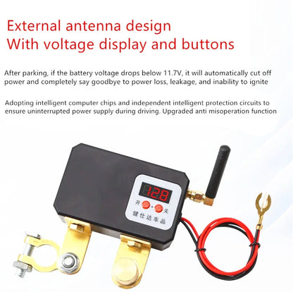Wireless Remote Control Button for Universal Voltmeter Display