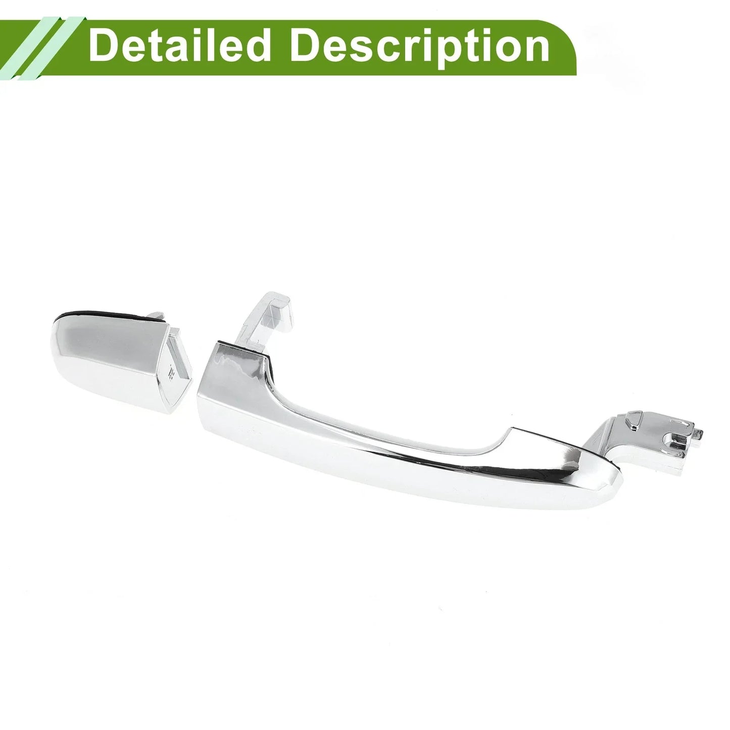 Exterior Door Handle for Hyundai Kia Silver Tone Rear Left (2011-2016)