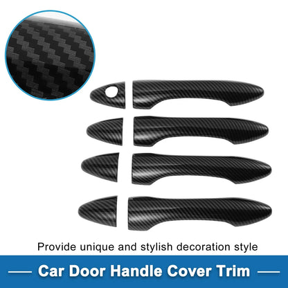 Door Handle Cover Trim for Hyundai IX35 Carbon Fiber Black (2010-2015)