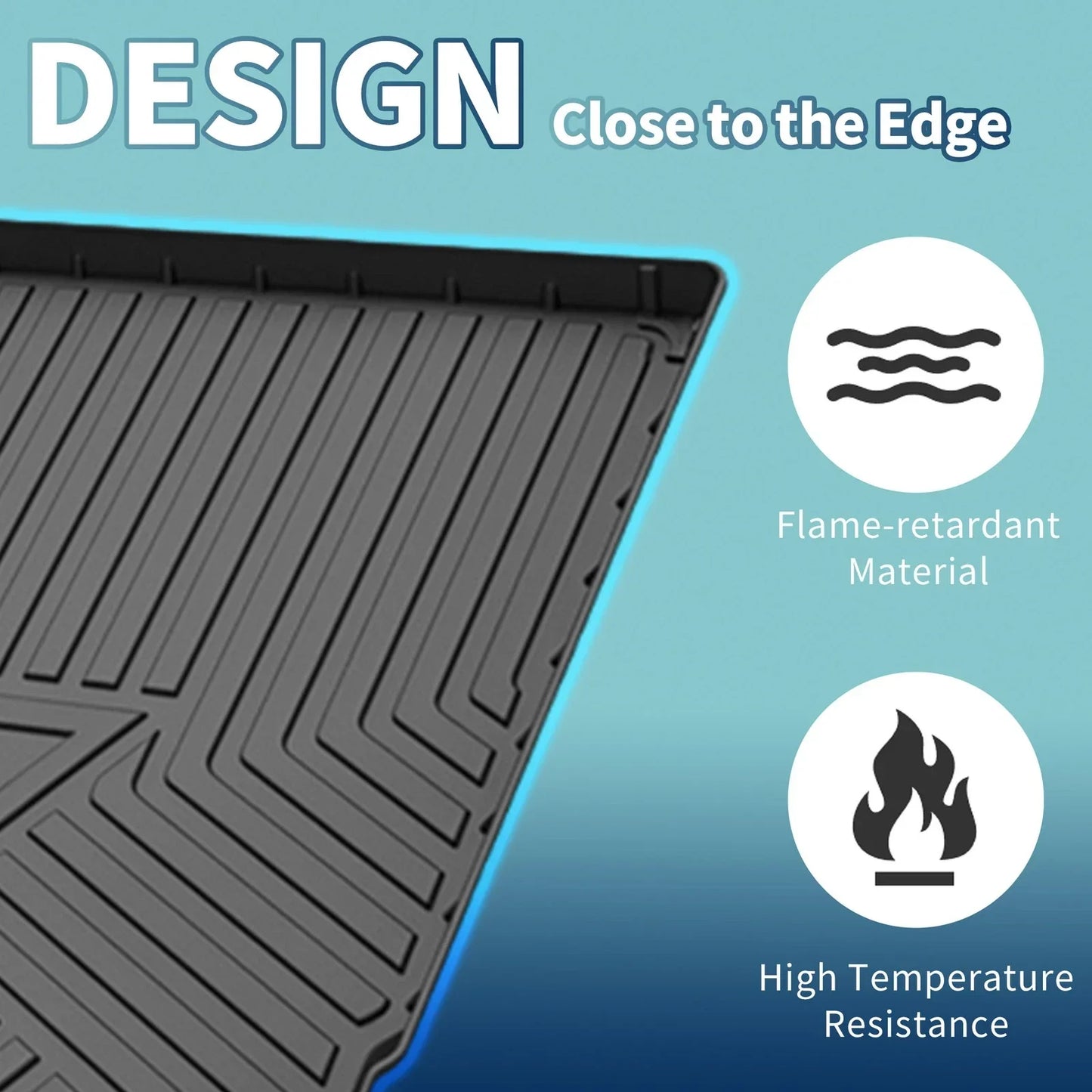 Flat Face Cargo Liner Rear Trunk Mat for Porsche Cayenne (2011-2017) 1 x TPE