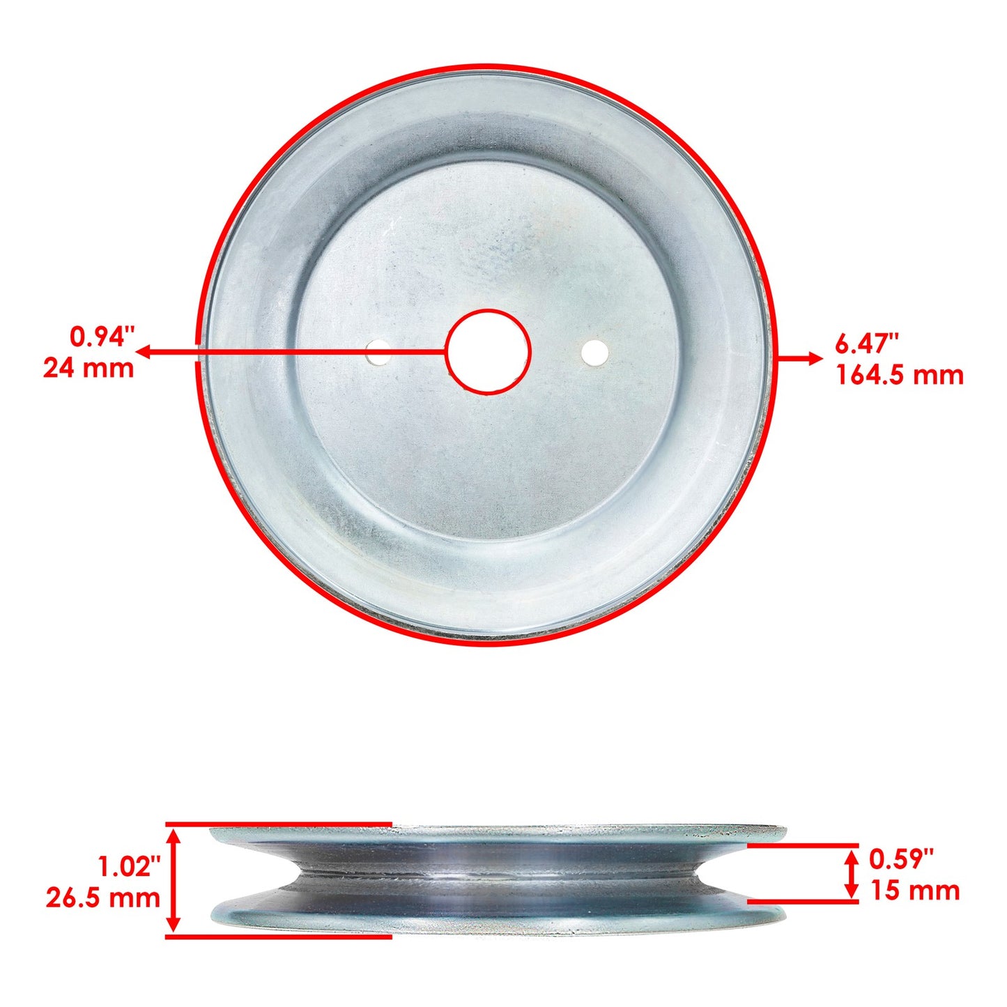 Deck Spindle Pulley Blade Replacement for Hustler FasTrak SDX (2019–2024)