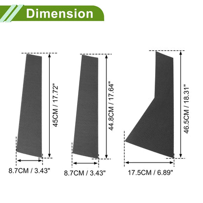 6 Pcs Carbon Fiber Pillar Window Trim for Chevy Captiva (2019-2023)