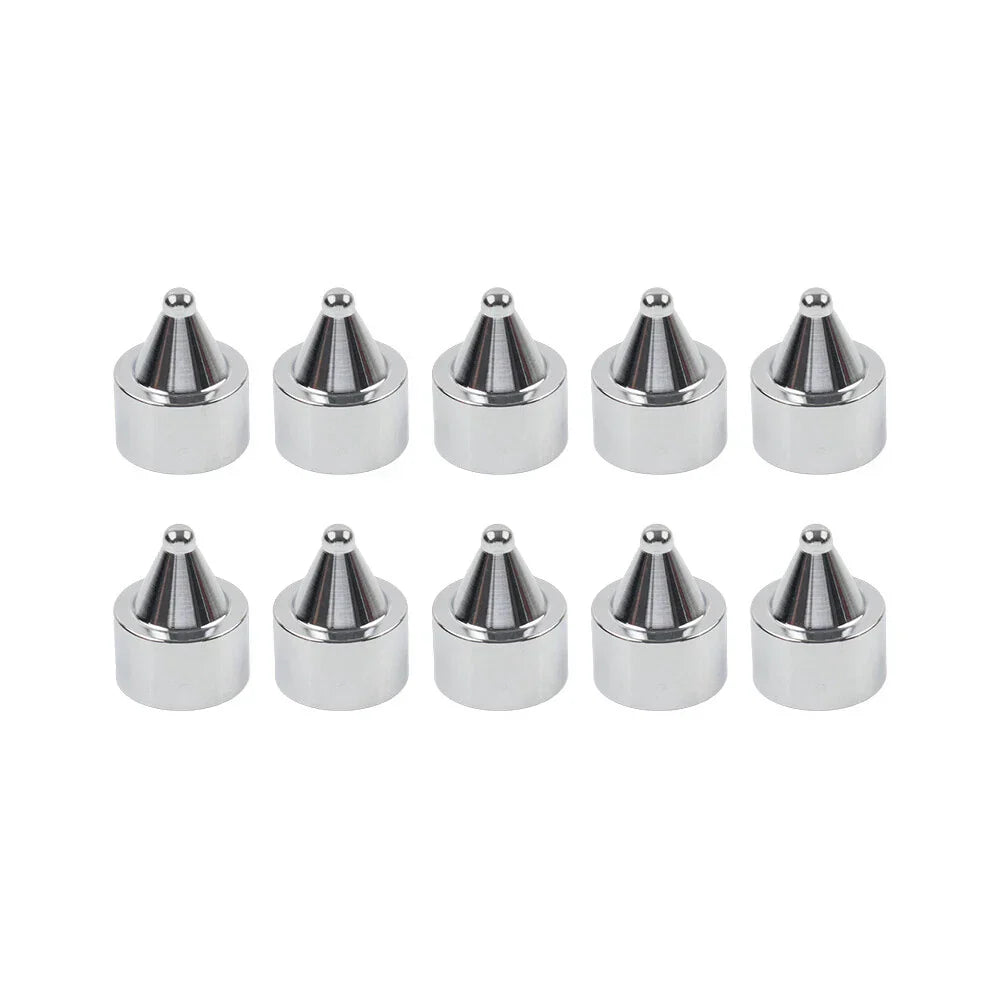 10 x Head Bolt Cover Spike Caps for Harley Road King, Dyna