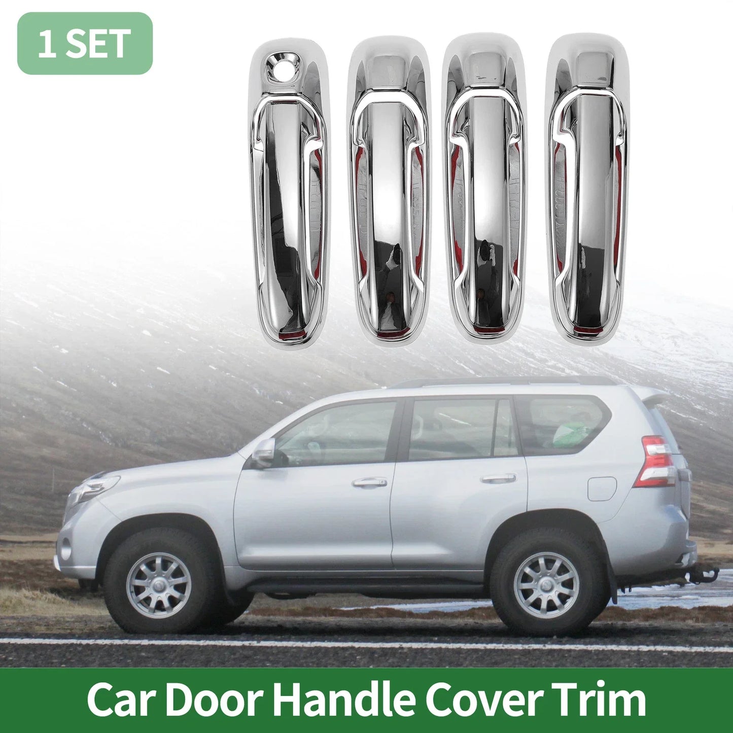 Dodge RAM 1500 Car Door Handle Cover Trim Silver Tone (2002-2008)
