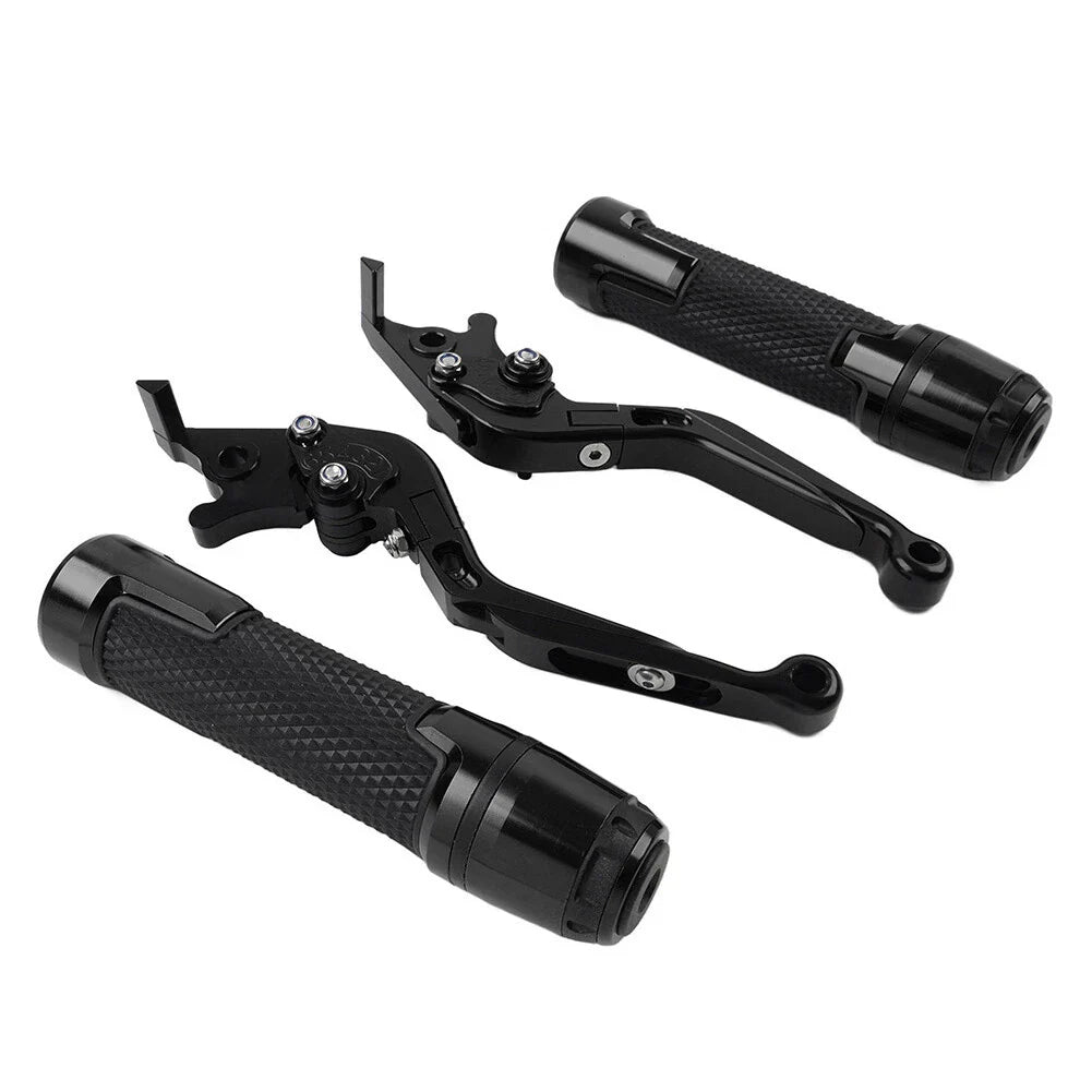 Black Extendable Brake Clutch Levers & Grips for BMW F900 F900R (2020-2023)
