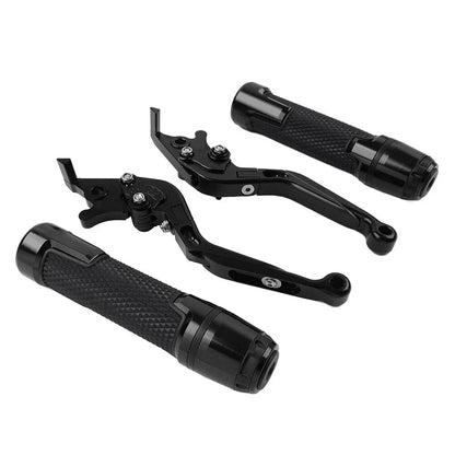 Black Extendable Brake Clutch Levers & Grips for BMW F900 F900R (2020-2023)