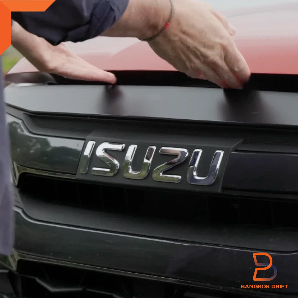 Red Front Grille Radiator Emblem Logo for Isuzu D-Max (2023-2025)