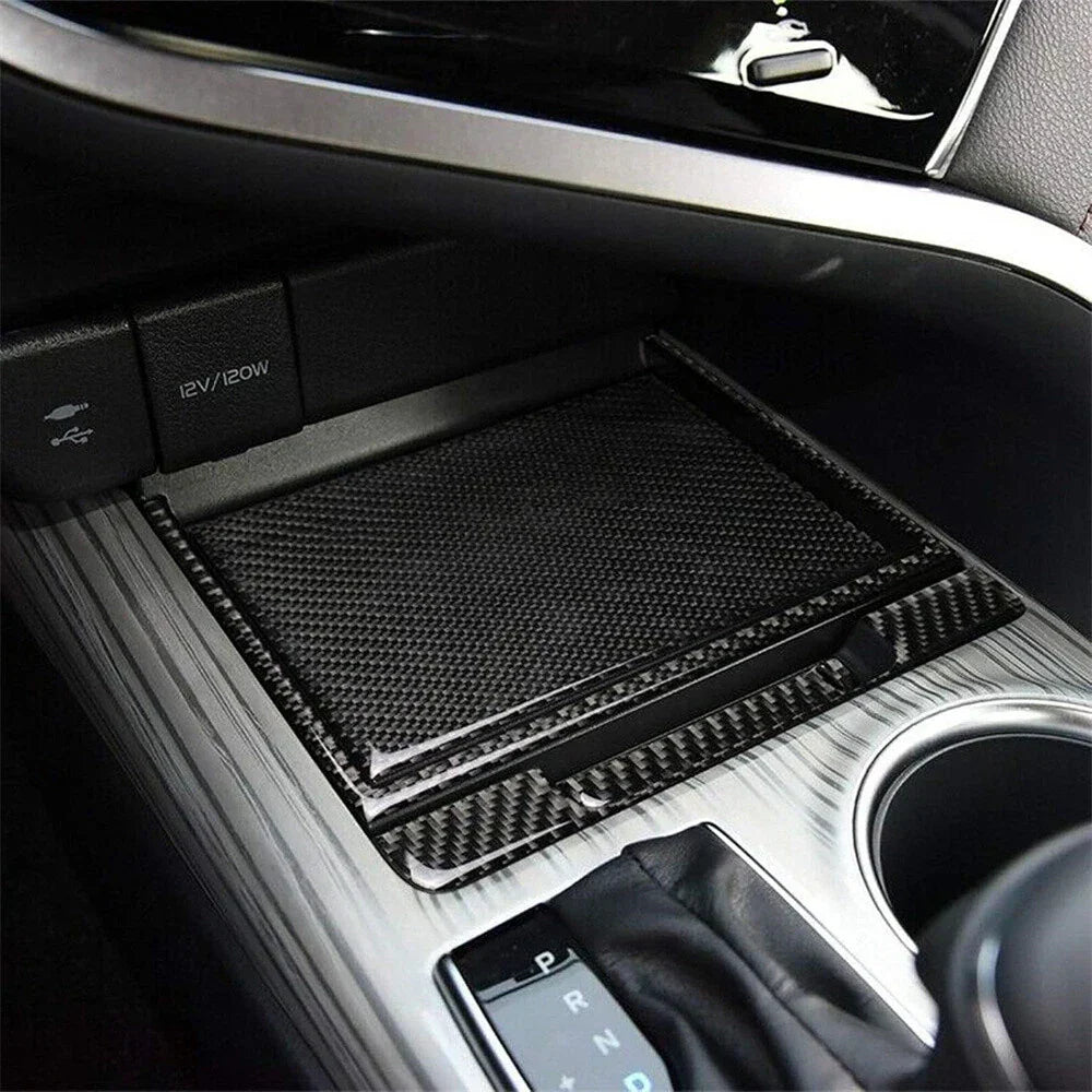 Carbon Fiber Center Console Storage Box Cover for Toyota Camry (2018-2019)