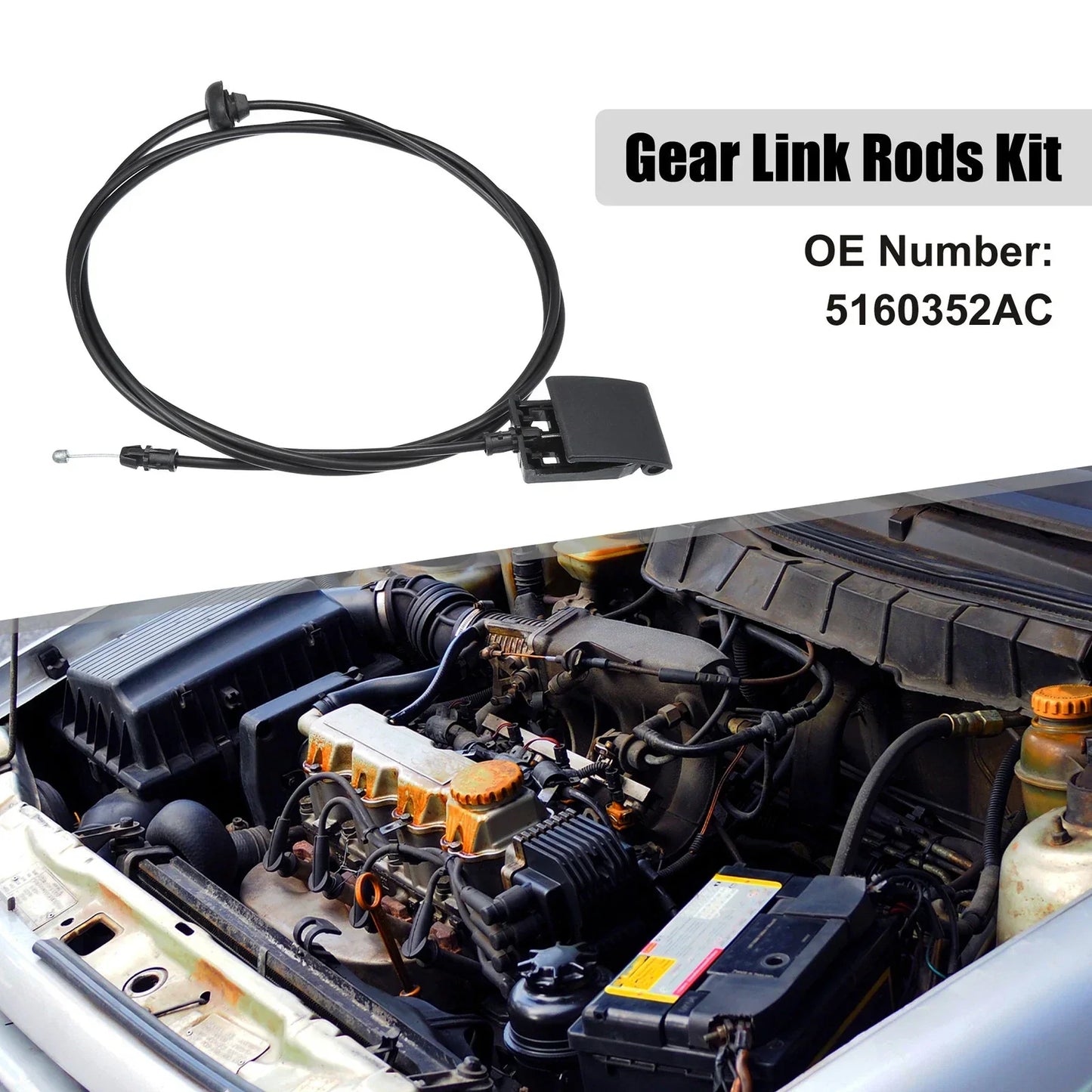 Hood Latch Release Cable for Dodge Ram 2009-2010 (2009-2010)