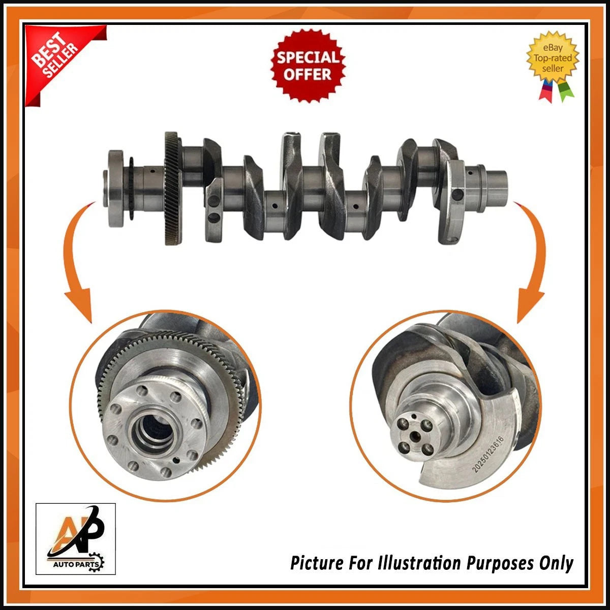 Crankshaft and Bearings OEM Replacement for Land Rover Range Rover 2.0D (2013–2022)