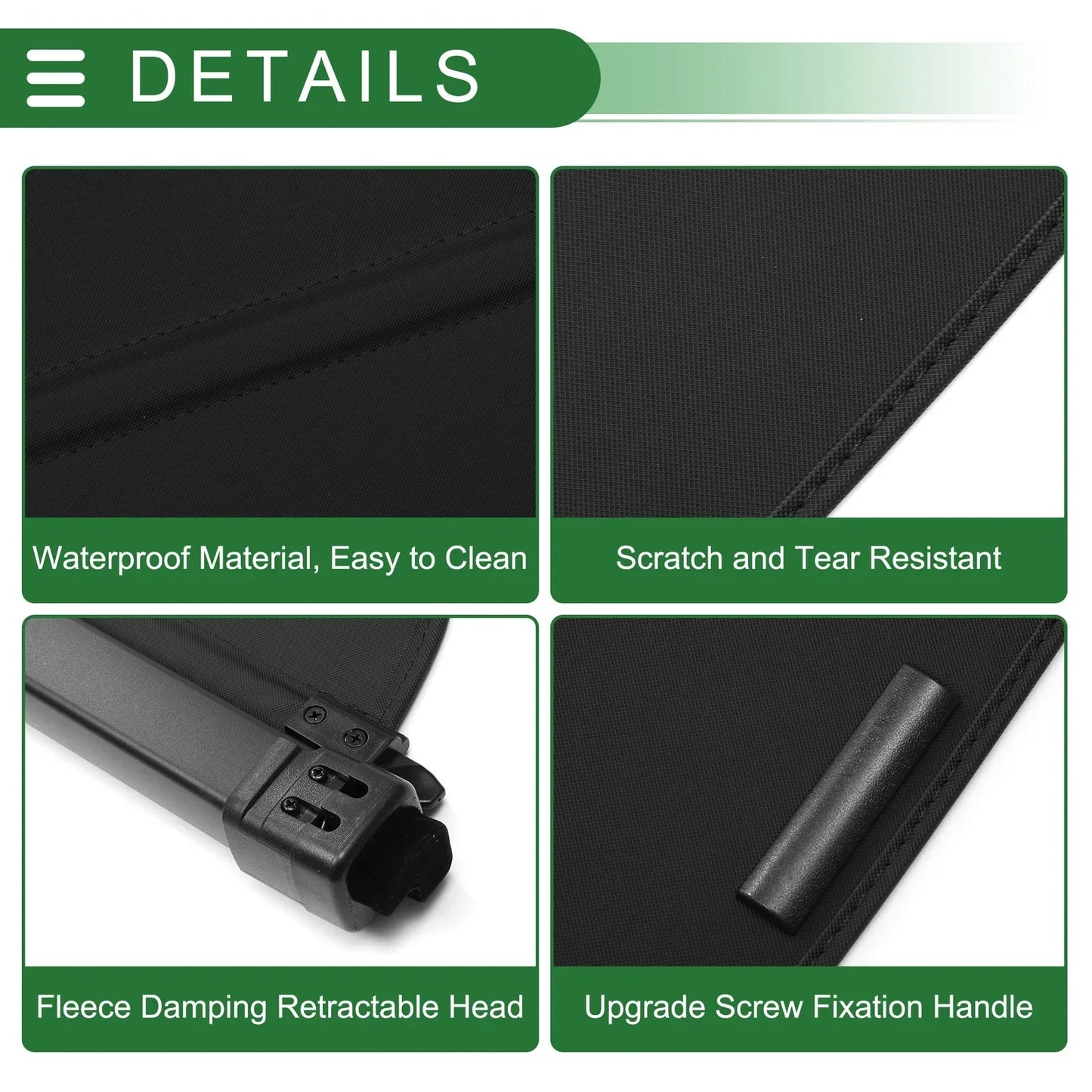 Trunk Retractable Cargo Cover for Honda Prologue 2024-2025 Gloss Black