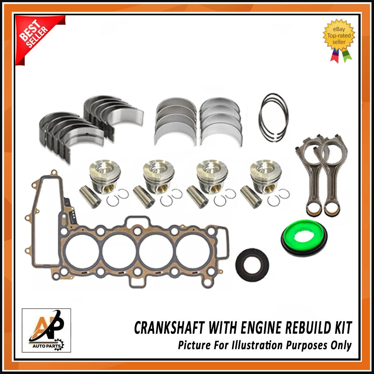 Crankshaft with Engine Rebuild Kit for Range Rover Velar 204DTD (2017–2024)