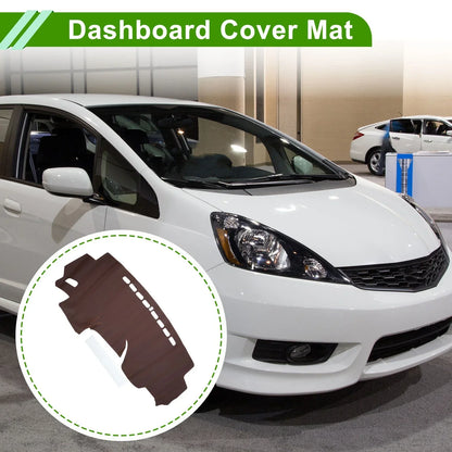 Dashboard Cover Mat for Honda Fit Jazz (2014-2019) - Brown Dash Cover