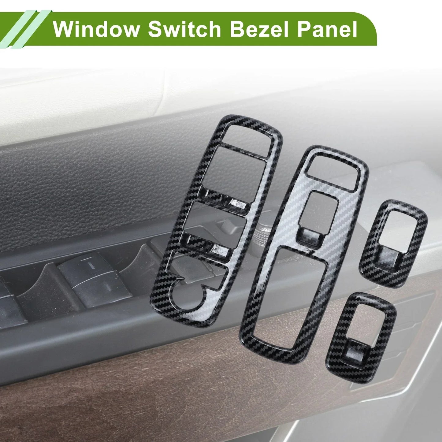 4 Pcs Window Switch Bezel Covers for Dodge Ram (2009)