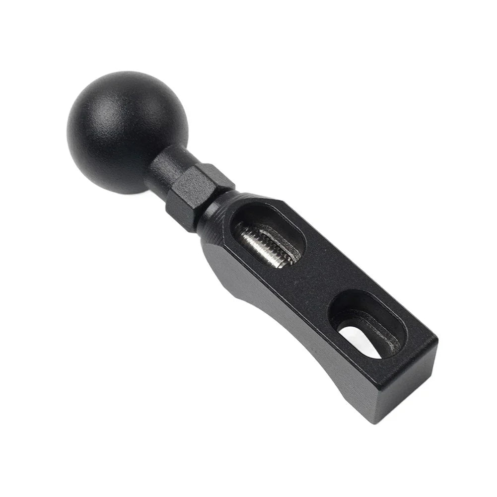 Universal Ball Head Base GPS Phone Holder Clamp for Motorcycle - Black
