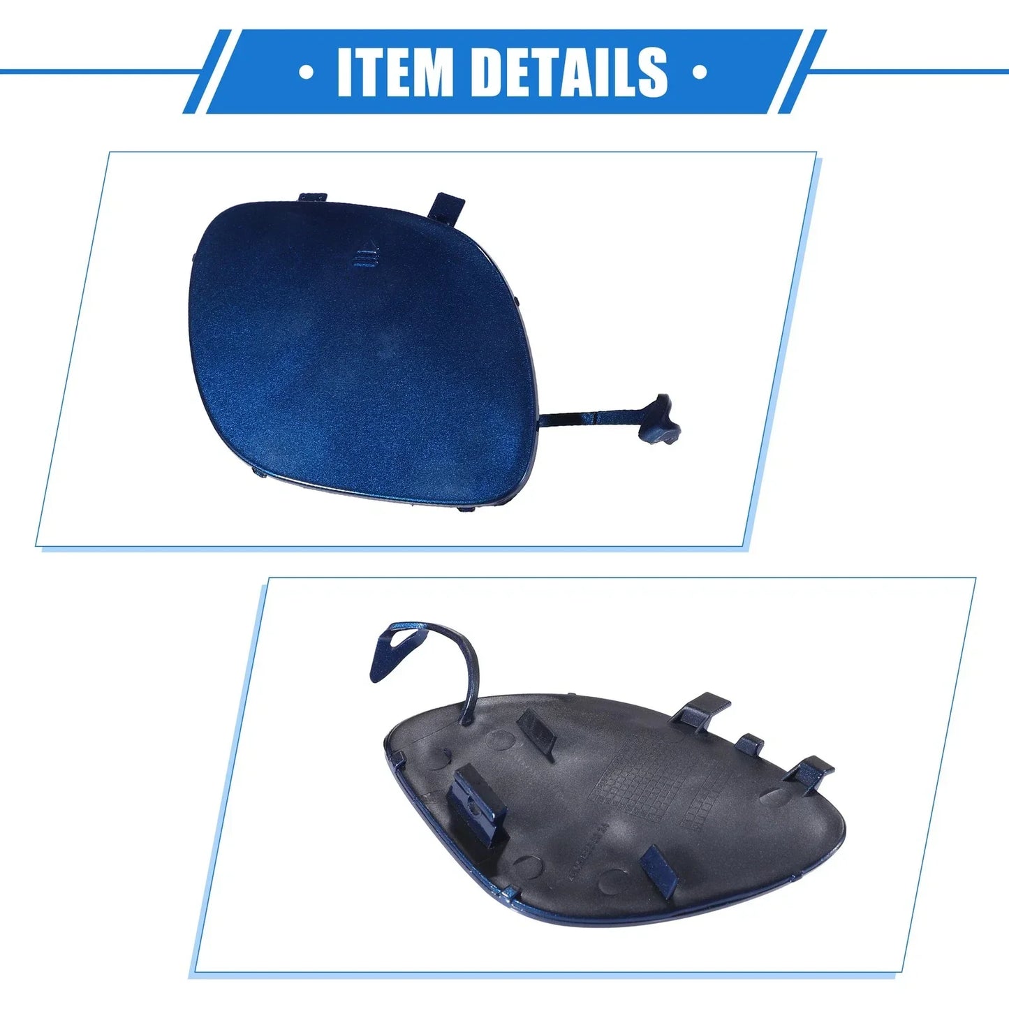 Tow Hook Eye Hole Cap for Mercedes-Benz C300 2015-2018 Blue Front Bumper