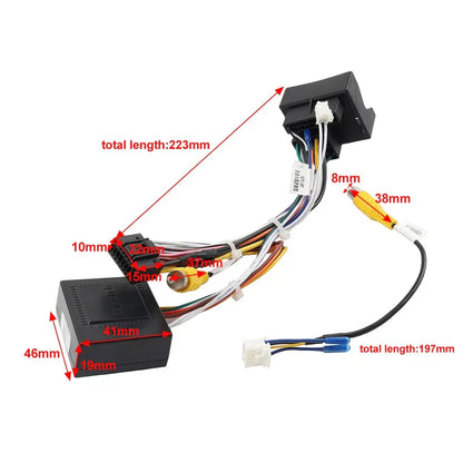 Radio GPS Power Harness Wire Cable for Citroen C3 C4 C5 Peugeot 3008 (2002-2023)