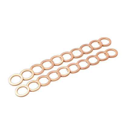 20 x M12*1.5 Copper Oil Drain Plug Gasket Washers for Universal Use