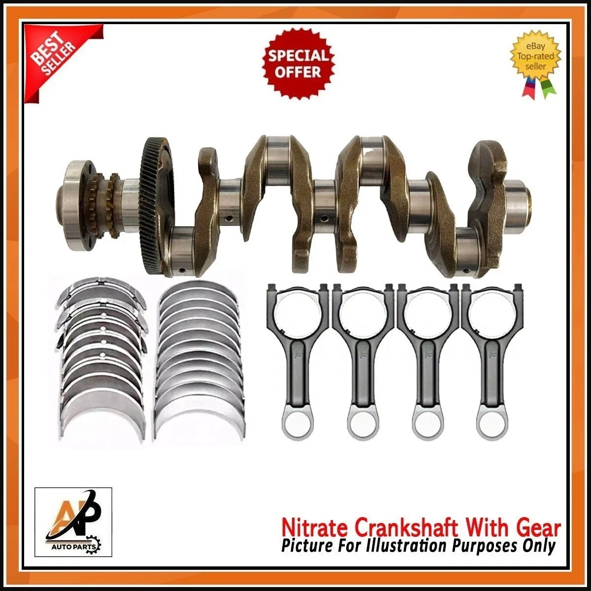 Crankshaft Replacement with Bearings for BMW 2.0 Diesel N47 (2007–2016)