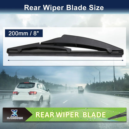 2 x 200mm 8" Rear Windshield Wiper Blades for Lexus CT200h (2011-2016)