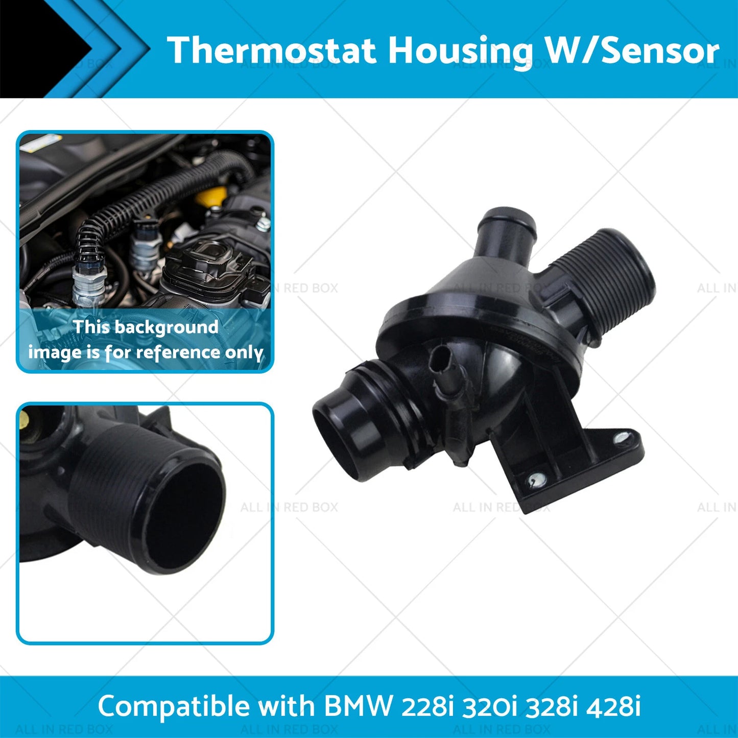 Thermostat Housing w/Sensor for BMW 320i 328i 428i 228i (2012-2019)