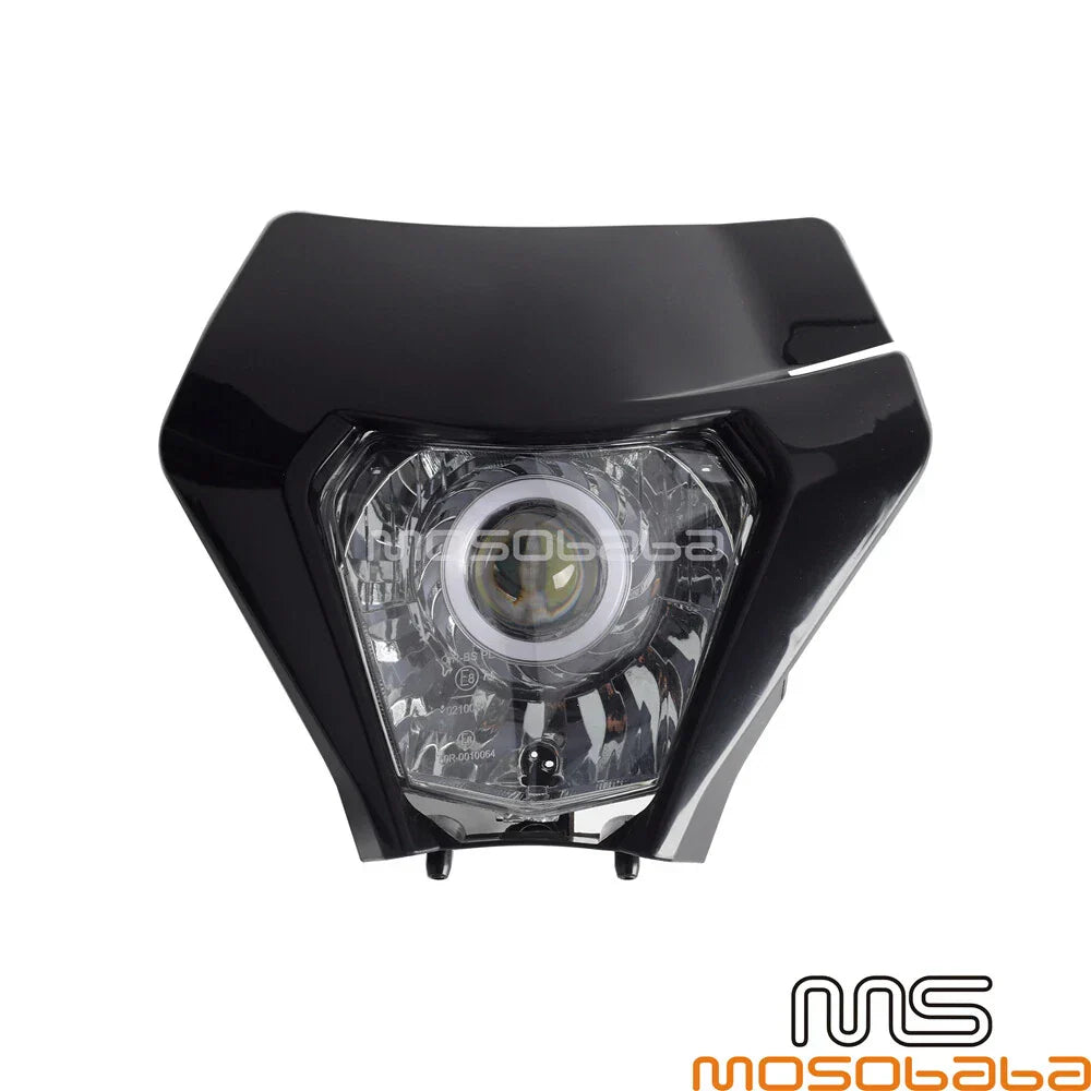 Enduro Dirt Bike LED Headlight Fairing for 200-450 EXC Six Days KX KLX WR YZ (200-2023)