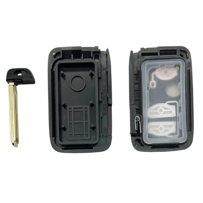 Smart Ignition Key Housing 2 Buttons Silver for Toyota Prius, Avalon, Camry, Venza (2009-2023)