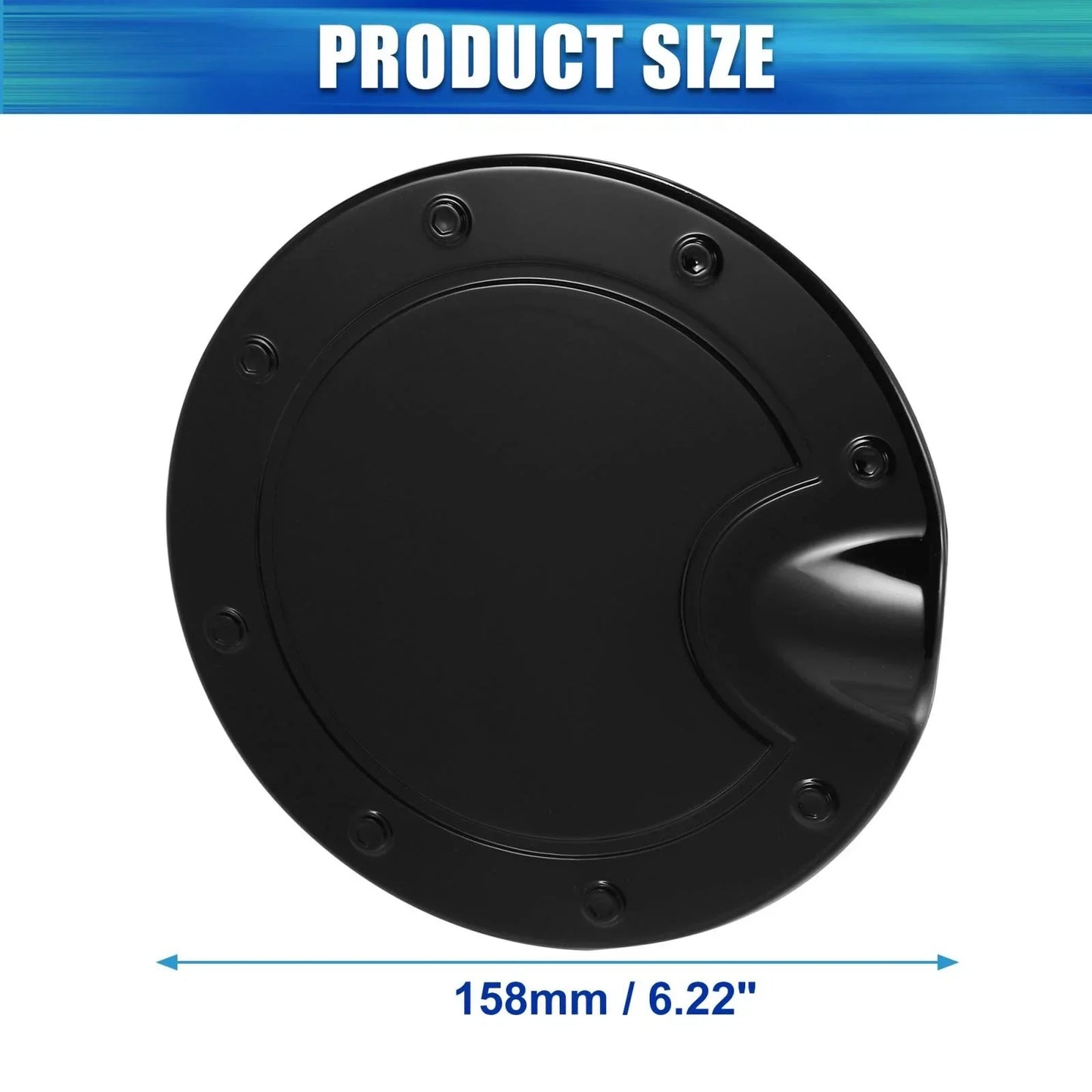 Black Fuel Tank Cover Door Gas Filler Cap for Dodge Ram (2010-2017)