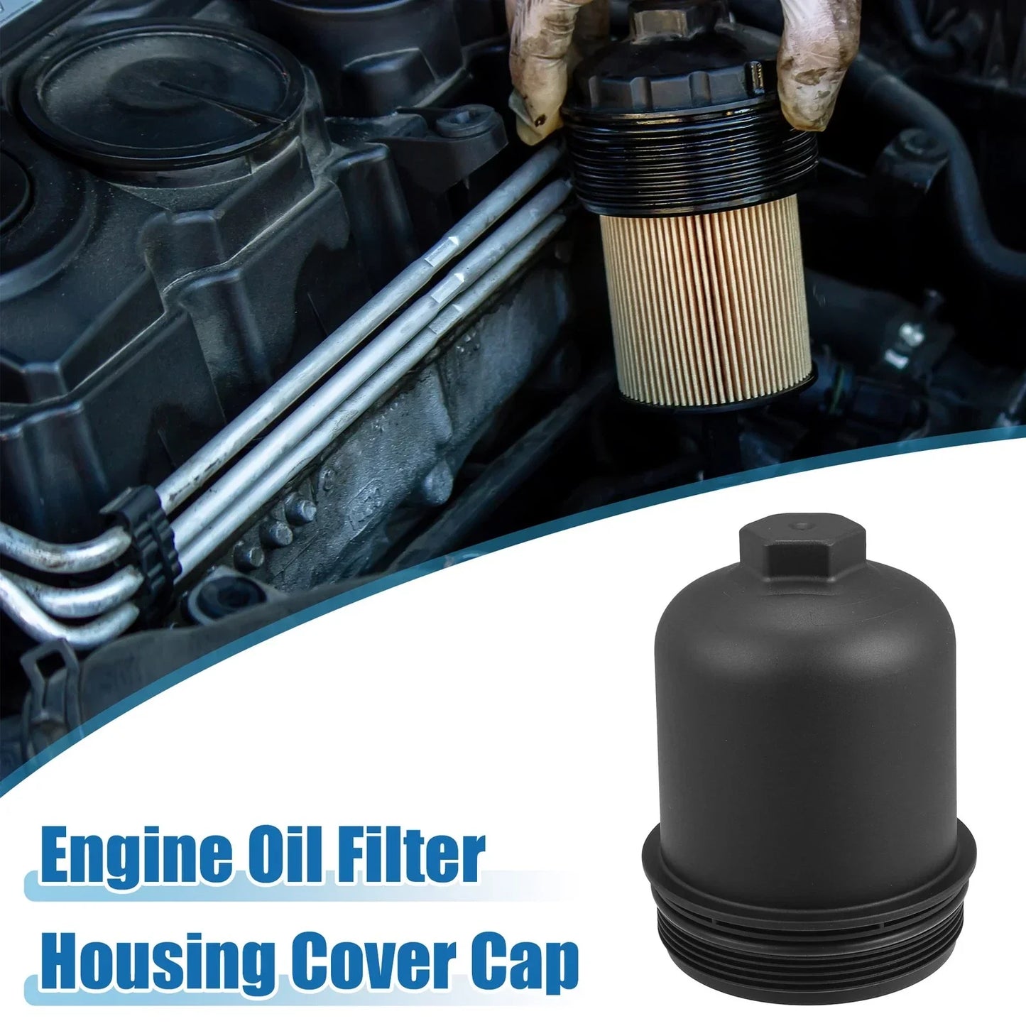 Engine Oil Filter Housing Cover for Porsche Macan 3.6L 3.0L (2015-2018)