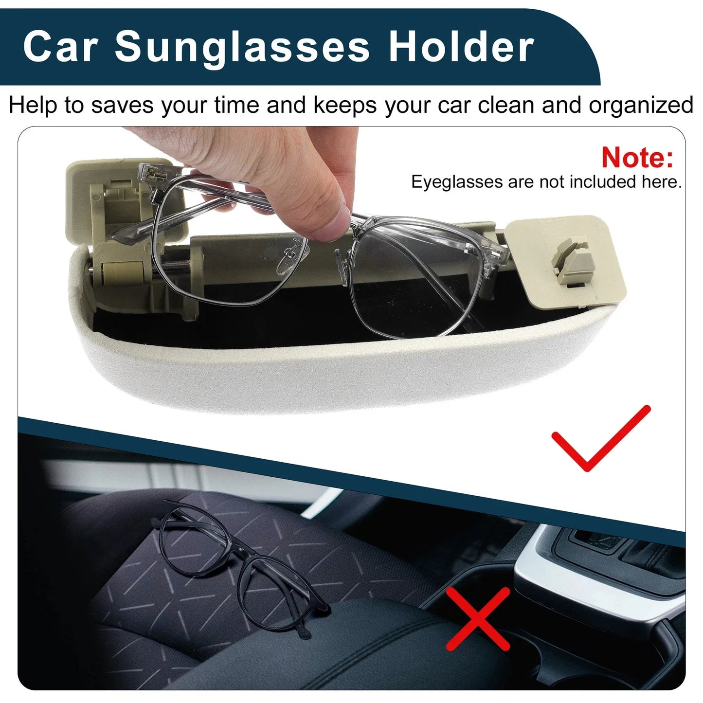 Sunglasses Case for Porsche Panamera Eyeglasses Holder Storage Box (2010-2023)