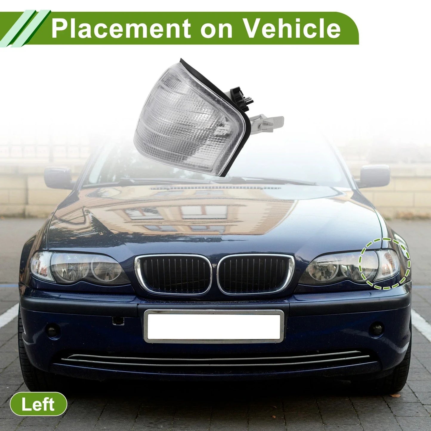 Left Corner Signal Light Cover for Mercedes-Benz (1994-2000)