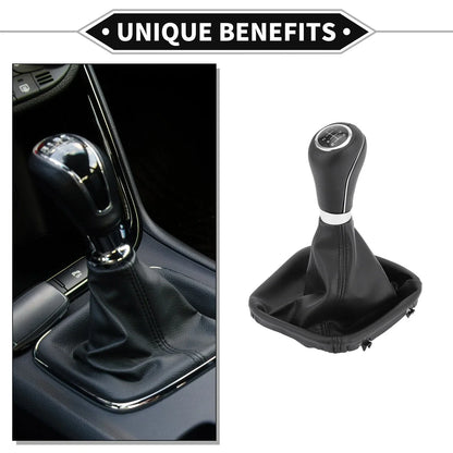 6 Speed Shift Knob & Boot Cover for Mercedes Benz W203 S203 (2004-2007)