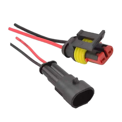 2 x Set Electrical Cable 2 Pin Connector Plug