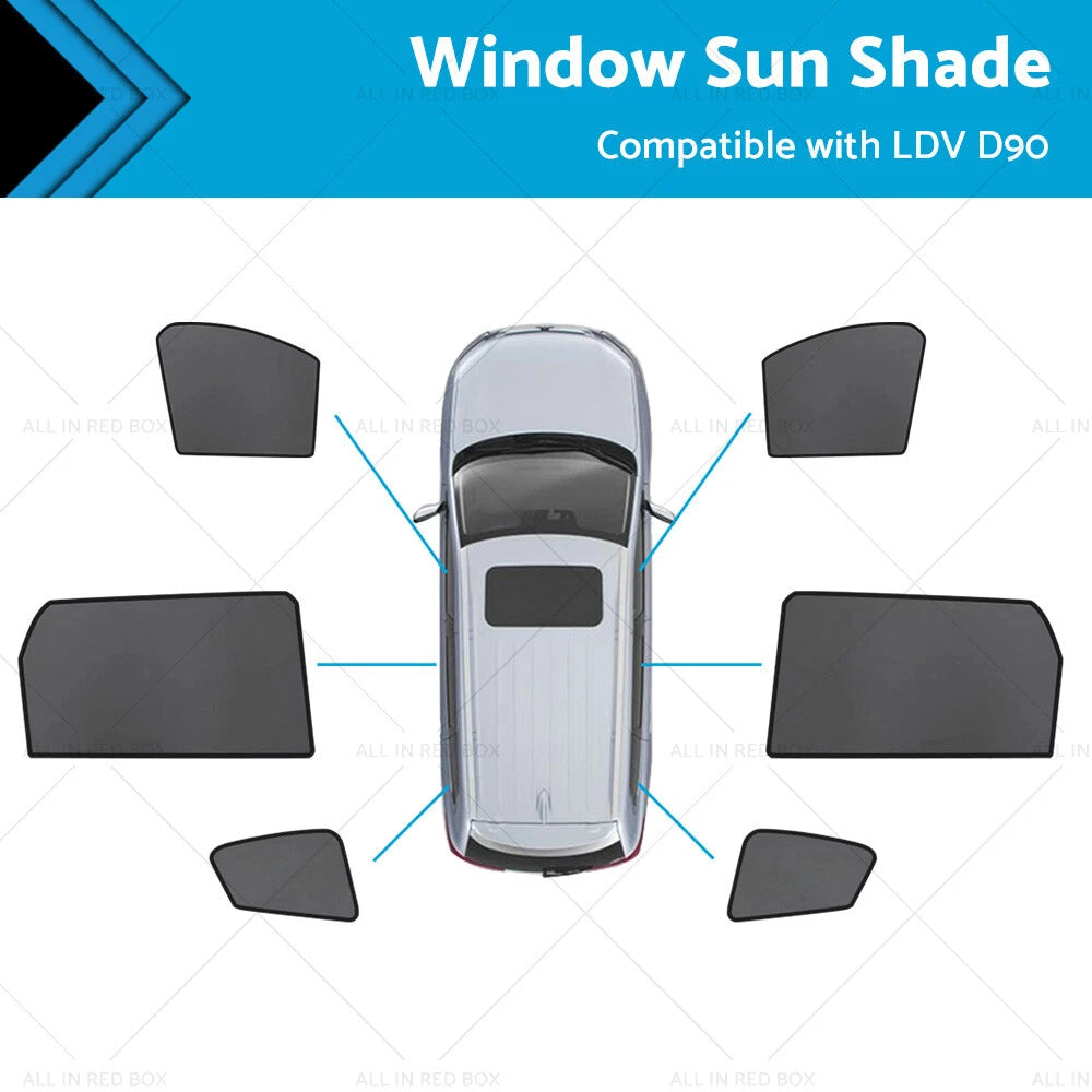 Rear Magnetic Sun Shades for LDV D90 (2017-2023)